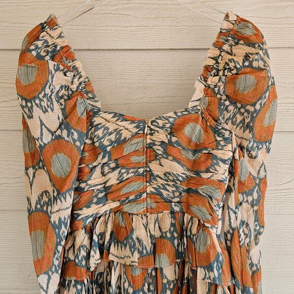 Ulla Johnson Naiya Ruffled Long Sleeve Mini Dress Nimbus Size 0 $595 - Picture 9 of 16